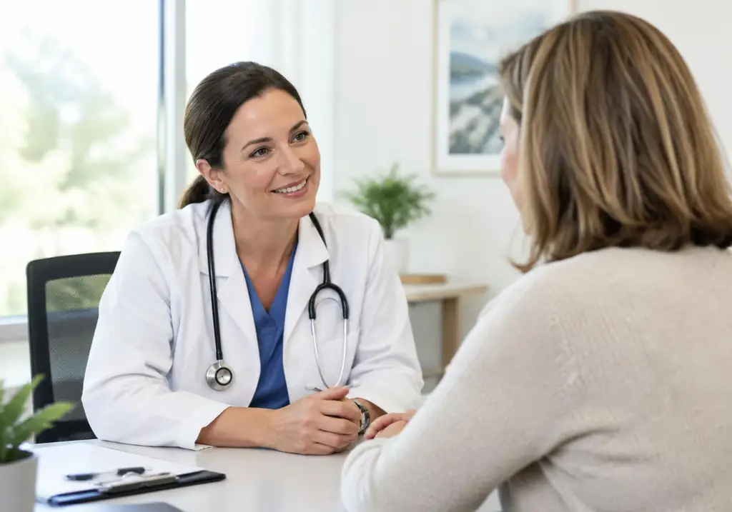 Provider talking with a patient
