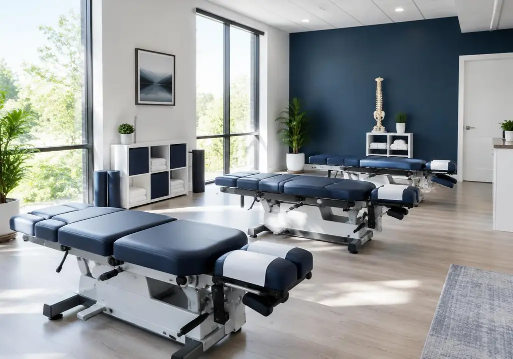 Modern chiropractic treatment room
